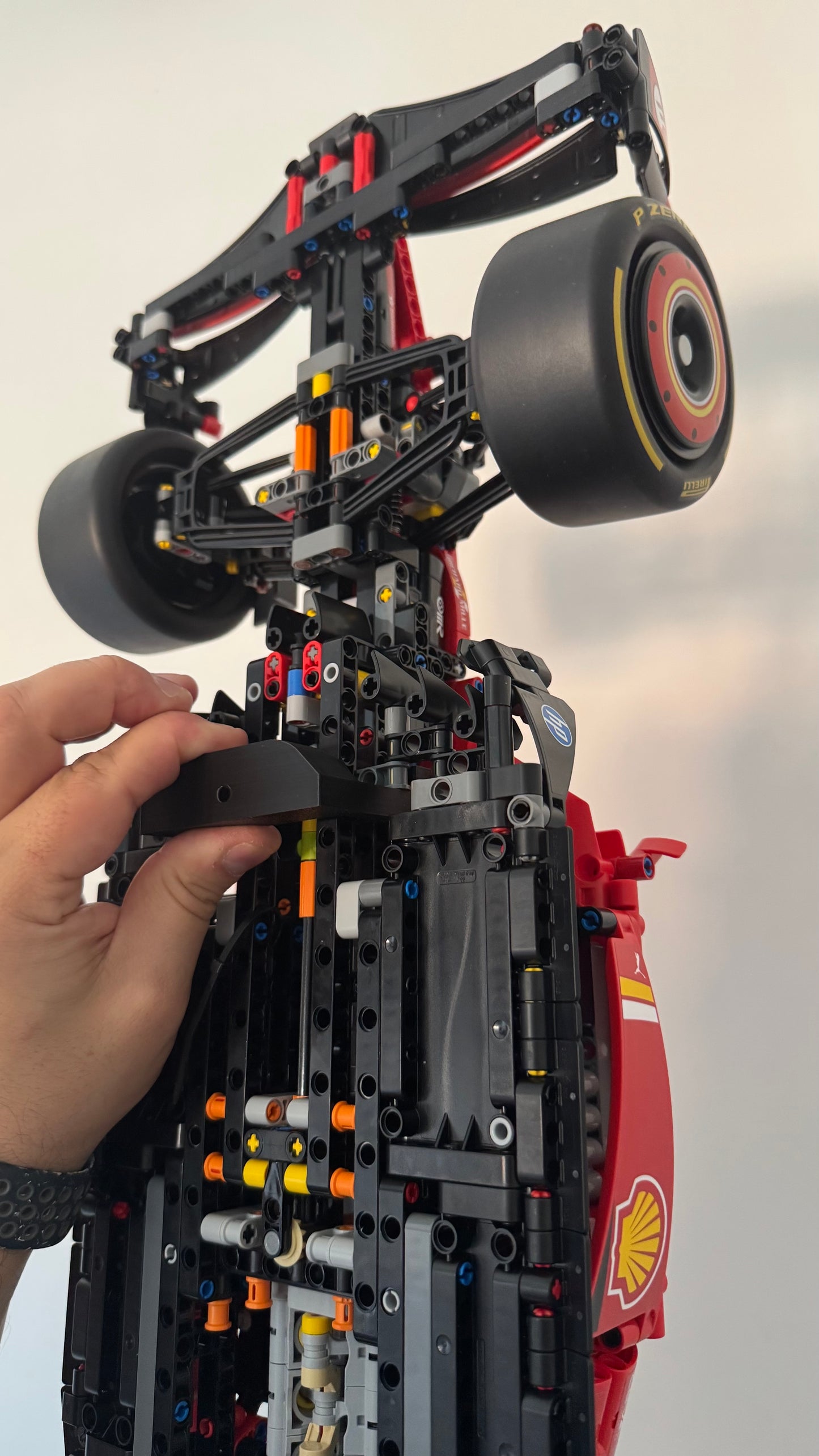 Vertical Wall Mount for LEGO® Technic Ferrari SF-24 F1 Car (42207) – Black