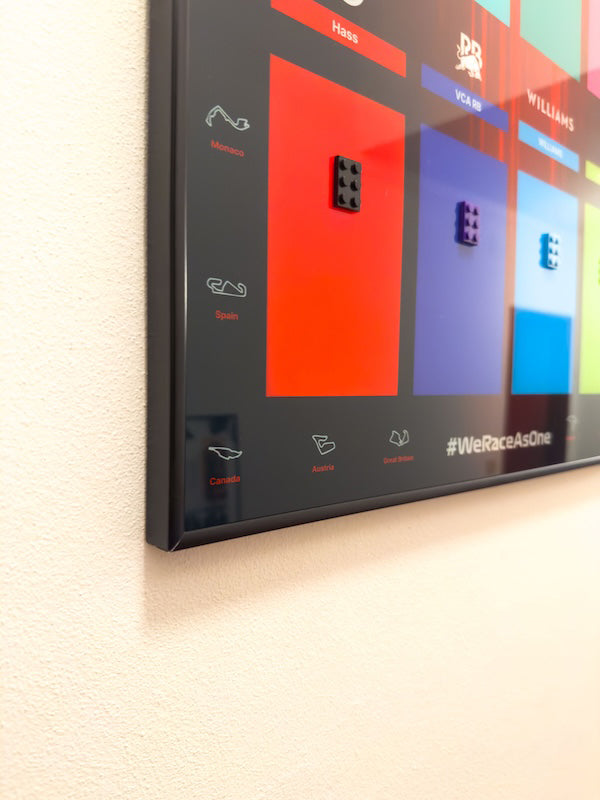 Premium Acrylic Wall Display Frames for LEGO® Speed Champions F1 2025 Collection