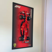 Premium Acrylic & Wood Wall Display for LEGO® Technic Ferrari SF-24 F1 Car (42207) – 80x50cm